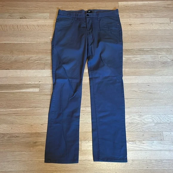 Dark Grey Button Fly Pants - Picture 2 of 3
